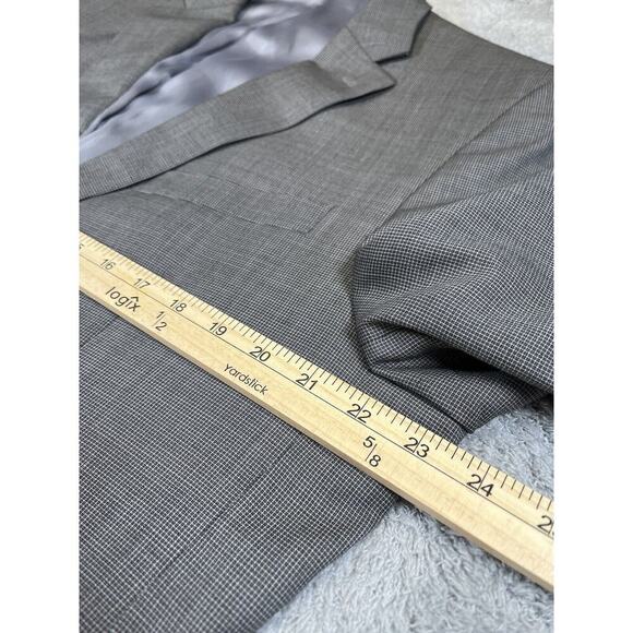 Polo Ralph Lauren Blazer Jacket Mens 44R Gray Wool Silk Two Button - Flaw - Picture 7 of 10